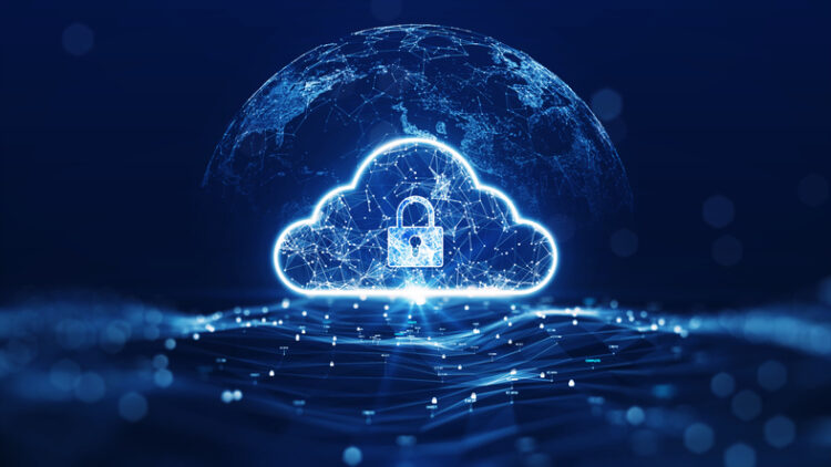 Cloud icon representing SaaS security measures